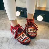 Colorful Vintage Ankle Boots